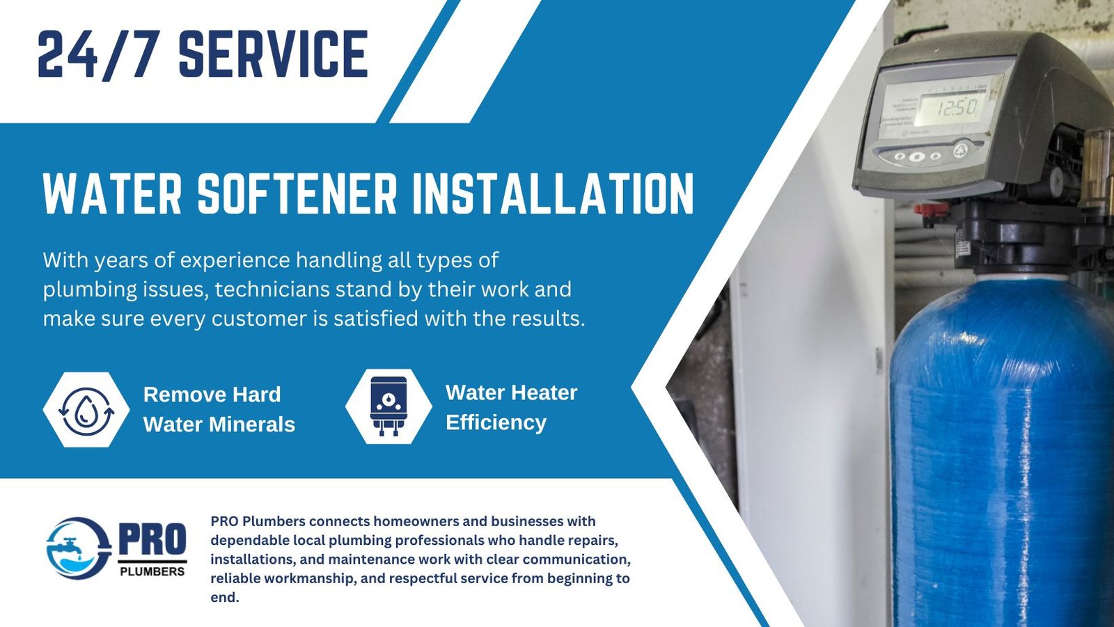 Water softener installation in Denton, TX